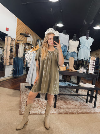 Olive Breeze Dress