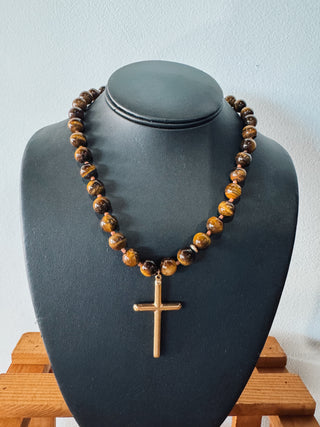 Tiger Cross Necklace