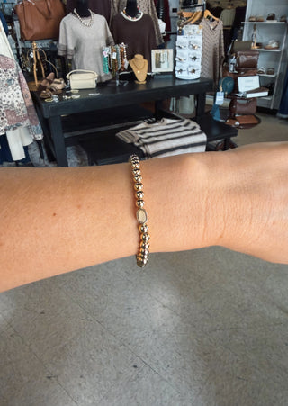 Kendra Scott - Mini Elaina Stretch Bracelet - Gold Drusy