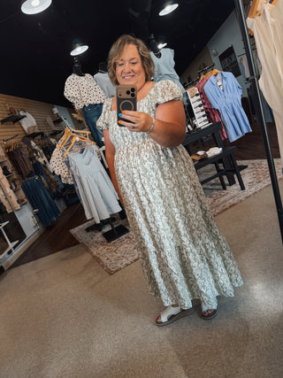 Olive Vine Smocked Dress