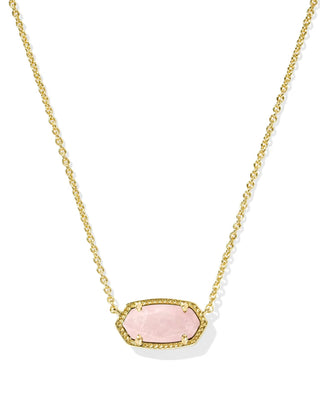 Kendra Scott - Elisa Gold Pendant Necklace - Rose Quartz