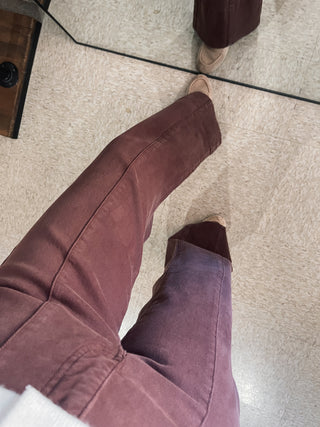RISEN Rich Brown Relaxed Flare Jeans