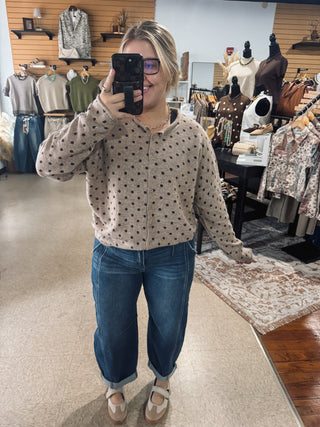 Neutral Dotted Cardigan