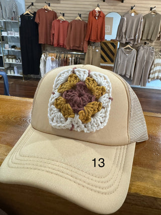 Granny Square Trucker Hats