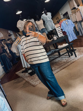 Statement Striped Knit Top