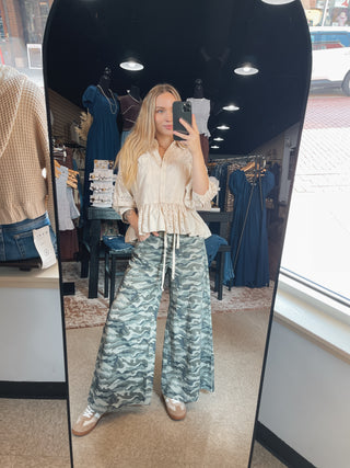 Camo Flow Wide Leg Pants