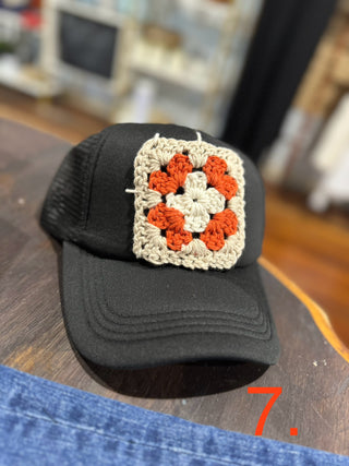 Granny Square Trucker Hats