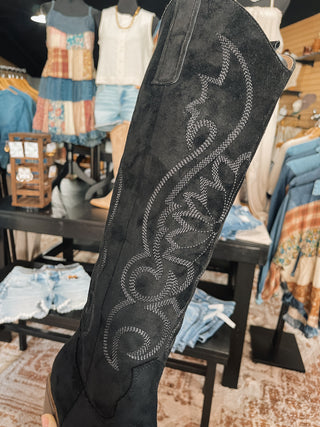 Midnight Western Stitch Tall Boot