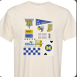 Mitchell Bluejackets Fan Tee