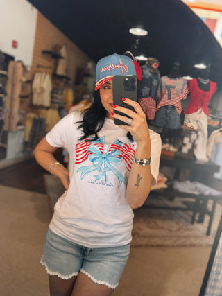 Stars & Stripes Bow Graphic Top