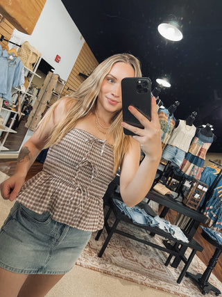 Chestnut Strapless Top