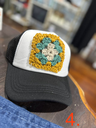 Granny Square Trucker Hats