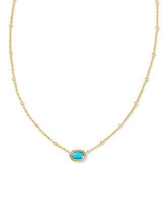 Kendra Scott - Mini Elisa Gold Satellite Short Pendant Necklace - Turquoise