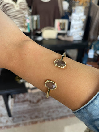 Kendra Scott - Daphne Gold Frame Cuff Bracelet - Taupe Mother of Pearl