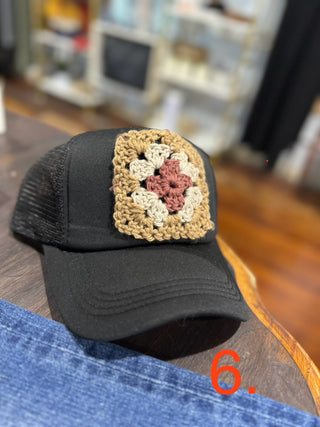 Granny Square Trucker Hats