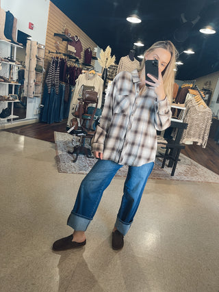 Relaxed Fall Flannel Top