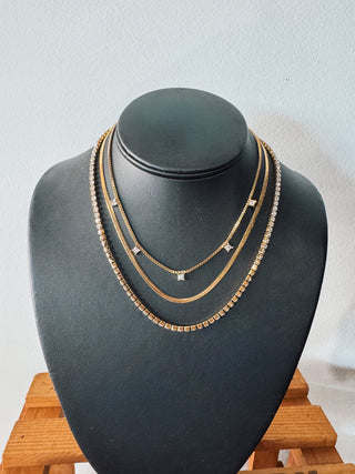 Elevated Studded Stack Necklace