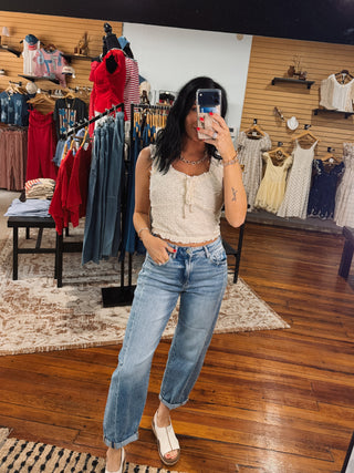 Ivory Heirloom Textured Tank