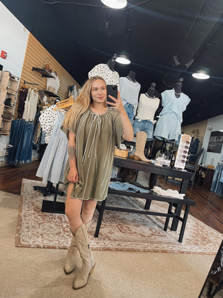 Olive Breeze Dress