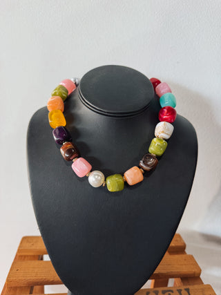Chunky Multicolor Statement Necklace