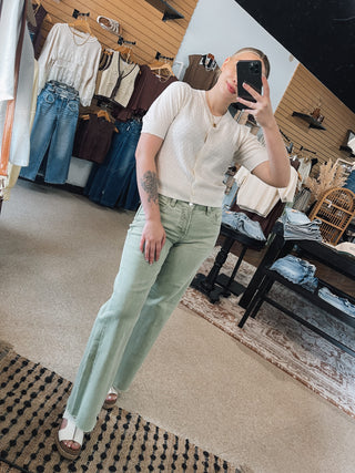 Cream Textured Knit Cardi