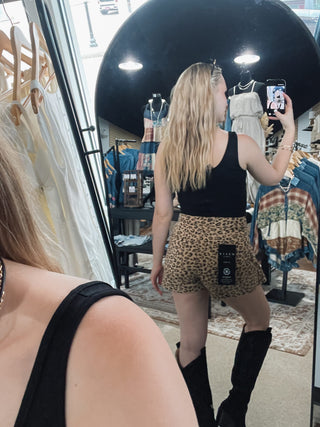 Leopard Asymmetrical Wrap Skort