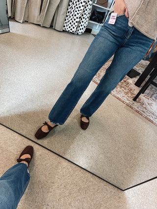 RISEN High Rise Distressed Jeans