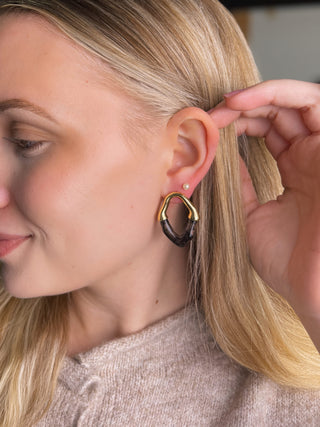 Smoke & Ash Link Drop Earrings
