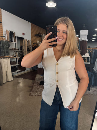 Off White Blazer Vest