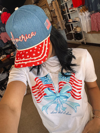 America Star Brim Trucker Hat