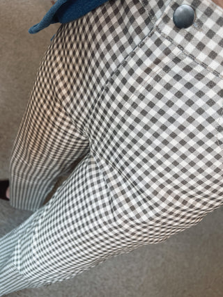 Neutral Gingham Relaxed Barrels