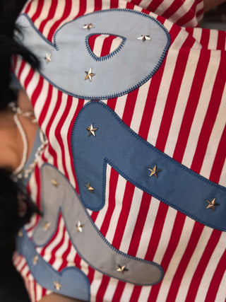 ‘76 Stripe Patch Top