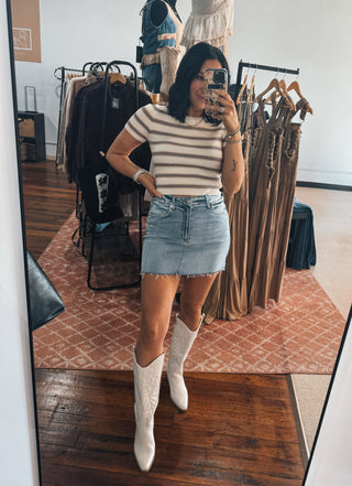 Karson Denim Skirt