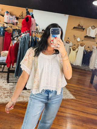 Wildflower Lace Flutter Top