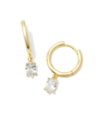 Kendra Scott - Cailin Single Stone Huggie Earrings - Gold