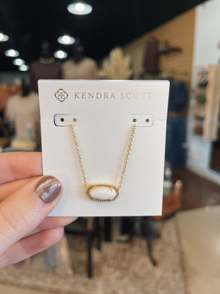 Kendra Scott - Elisa Gold Pendant Necklace - White Lab Grown Opal