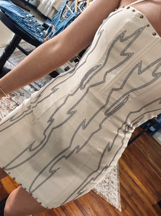 Desert Stitch Halter Dress
