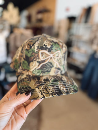 Tan Bow Camo Cap