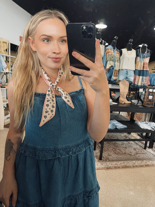 Tiered Denim Babydoll Dress