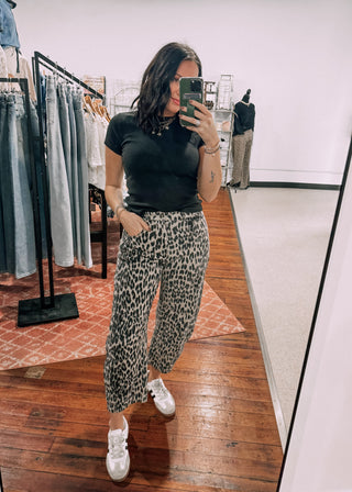 Gina Leopard Barrel Jeans