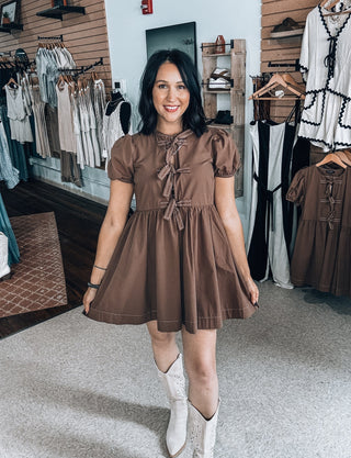 Howdy Dress - Brown
