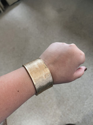 Hammered Gold Cuff