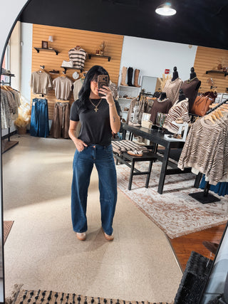 RISEN Twisted Seam Barrel Jeans
