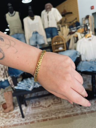 Golden Braided Wrap Around Bracelet