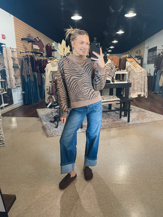 RISEN Drawstring Wide Leg Jeans