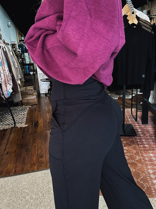 Pam Wide-Leg Leggings - Black & Brown Options!