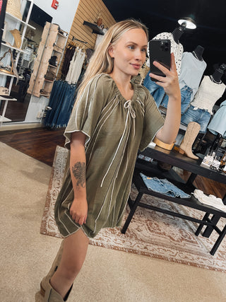 Olive Breeze Dress