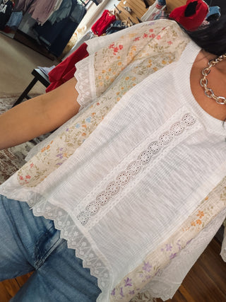 Wildflower Lace Flutter Top