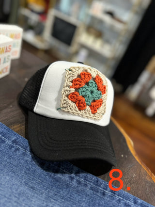 Granny Square Trucker Hats