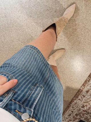 Denim Striped Skirt
